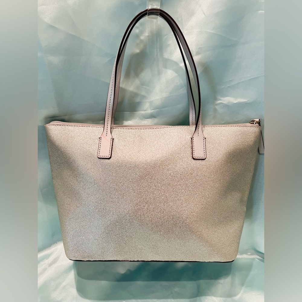 Elegant Silver Tote and Wallet Set - Picture 4 of 12